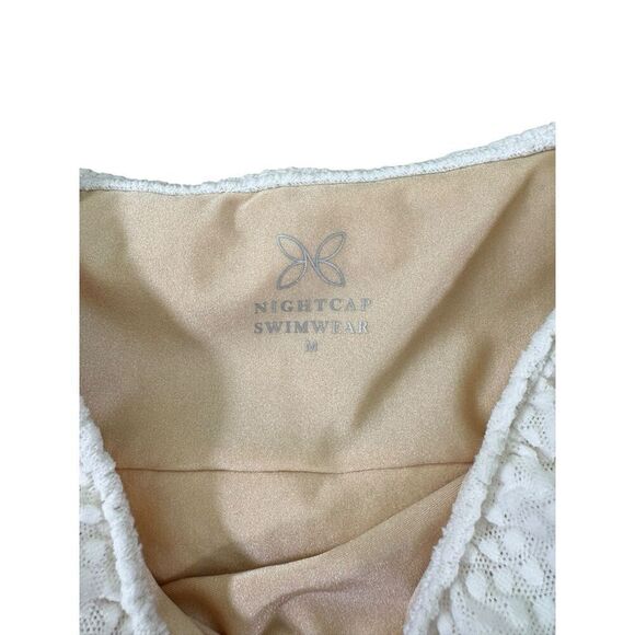 Free People Nightcap Flirtini High Waist White Lace Bikini Bottom Sz M - Picture 3 of 6